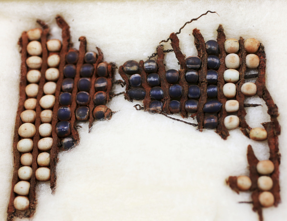 Beads belonging to the Wampanoag leader who signed the first treaty with the Pilgrims in 1621 are among artifacts to be repatriated in May to his original burial site in Rhode Island.