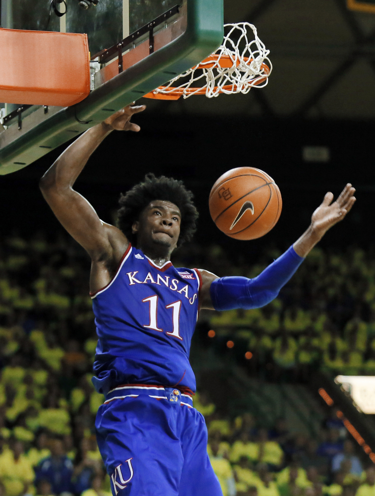 Kansas freshman Josh Jackson has announced he will enter the NBA draft. Jackson was the Big 12 Newcomer of the Year after averaging 16.3 points and 7.4 rebounds per game.