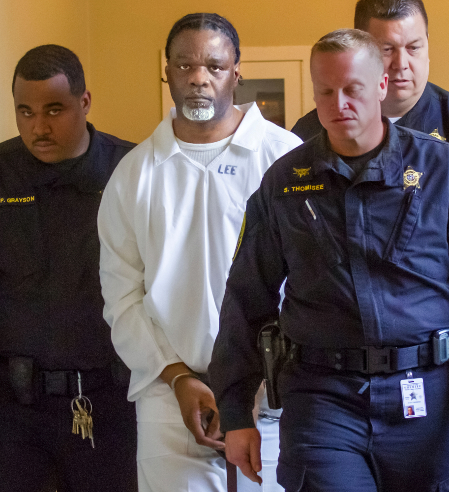 Ledell Lee appears in Pulaski County Circuit Court in Arkansas on Tuesday for a hearing on his planned execution. Lee and Stacey Johnson were set for execution Thursday night. Lee was sentenced to death after being convicted of killing Debra Reese with a tire iron in February 1993 in Jacksonville.