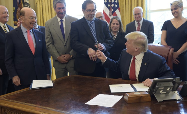 After signing an executive memorandum encouraging a Commerce Department investigation of steel imports that began Thursday, President Trump said it was "a historic day for American steel, and most importantly, for American steel workers."
