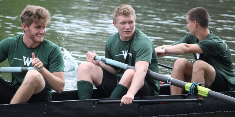 Charlie Lyall, center, is known among Maine high school sports fans as the center on Portland's back-to-back Class AA state championship basketball teams. But after taking up rowing in the spring of his junior season with the Waynflete club team, Lyall found a new passion.