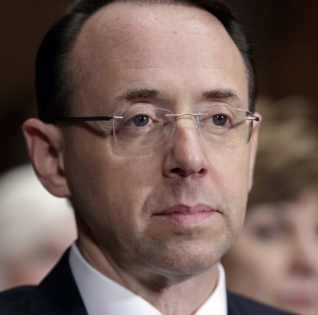 Deputy Attorney General Rod Rosenstein, shown in March, held closed-door meetings with lawmakers on Thursday and Friday.