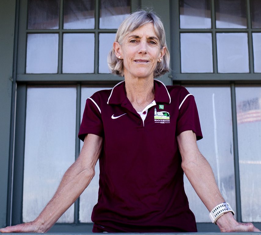 Joan Benoit Samuelson hopes to run the first sub-3-hour marathon for a woman over 60 this fall, but Sunday is "all about Michael" Westphal.