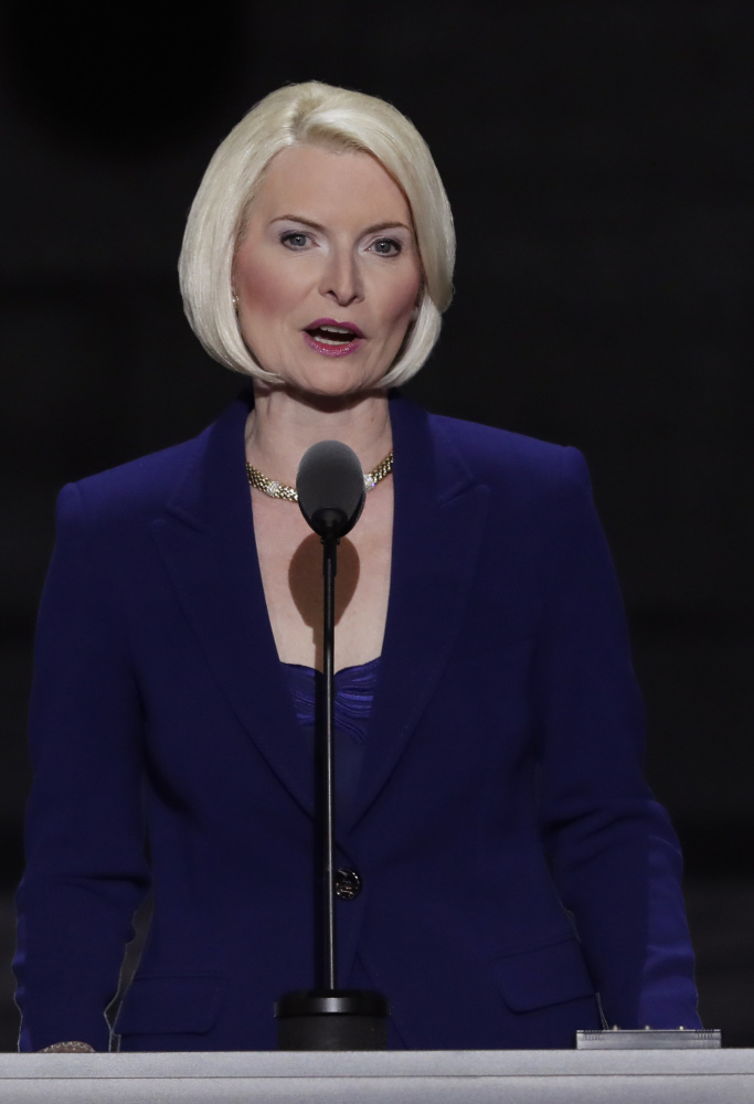 Callista Gingrich speaks during the third day of the Republican National Convention in 2016.