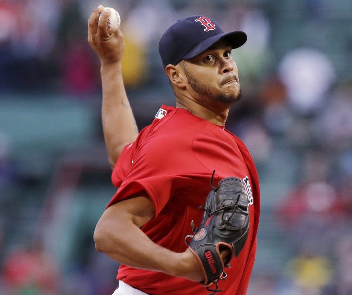 Red Sox starter Eduardo Rodriguez delivers a pitch Friday night against Seattle at Fenway Park.