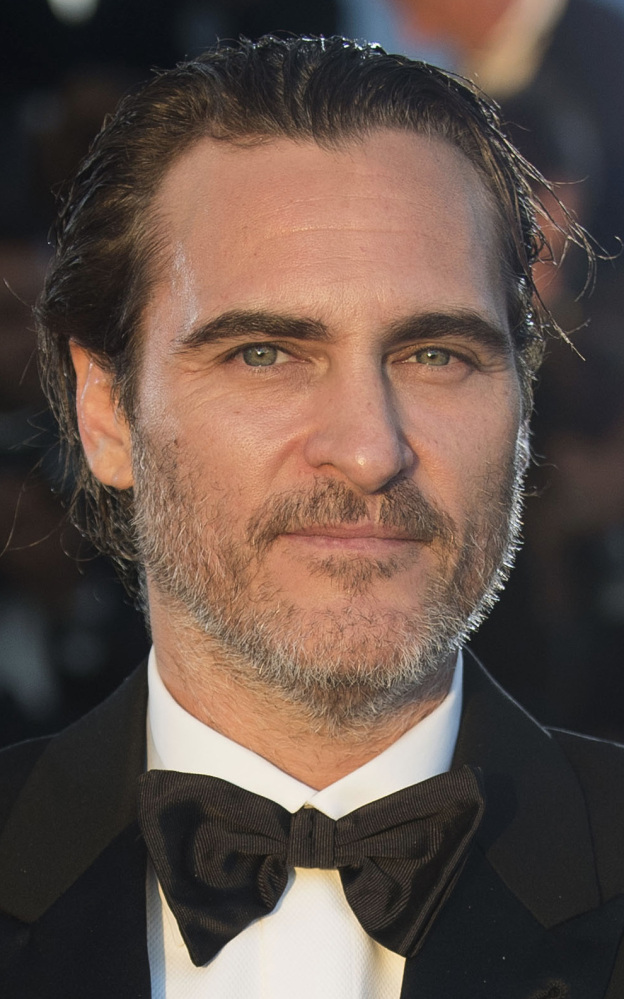 Actor Joaquin Phoenix with his Best Actor award for the film "You Were Never Really Here" speaks following the awards ceremony at the 70th international film festival, in Cannes, France, on Sunday.