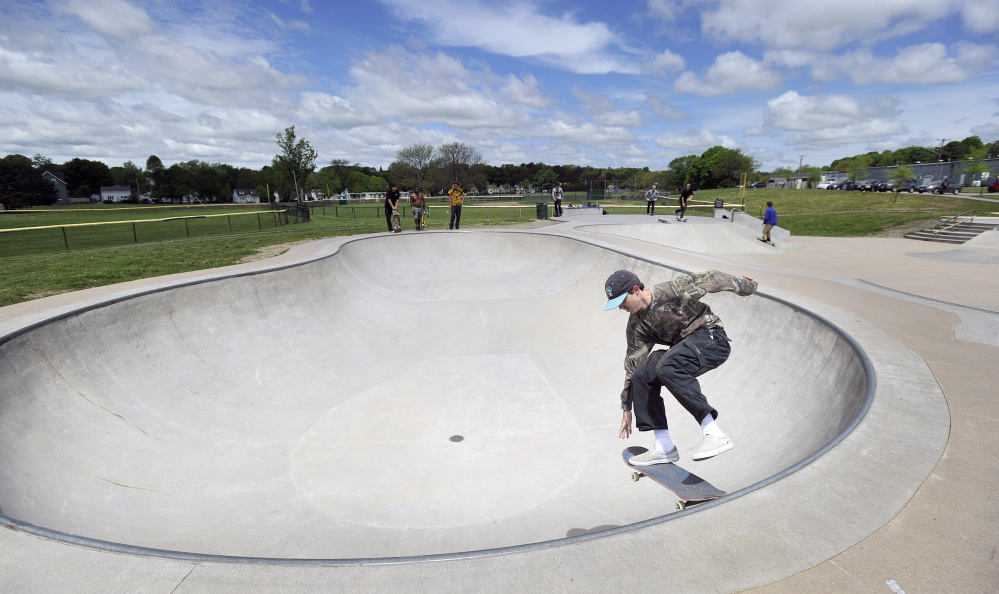 Casey McAndrew of Portland skates in the park, which some call the best skate park in Maine. The Portland Parks and Recreation Facilities Department plans two public meetings about the park.