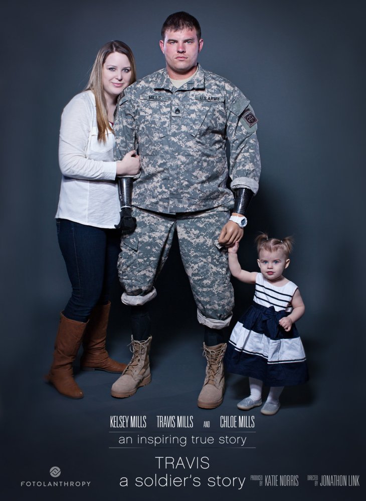 This poster from the documentary "Travis: A Soldier's Story" promotes a film that's now available on Netflix.