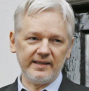 WikiLeaks founder Julian Assange speaks from the balcony of the Ecuadorean Embassy in London on  Feb. 5, 2016. 