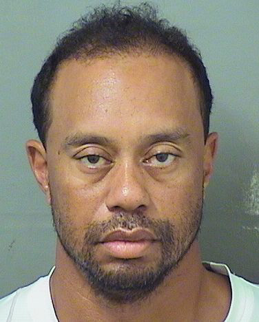 Tiger Woods' booking photo after his arrest by Jupiter, Fla., police.