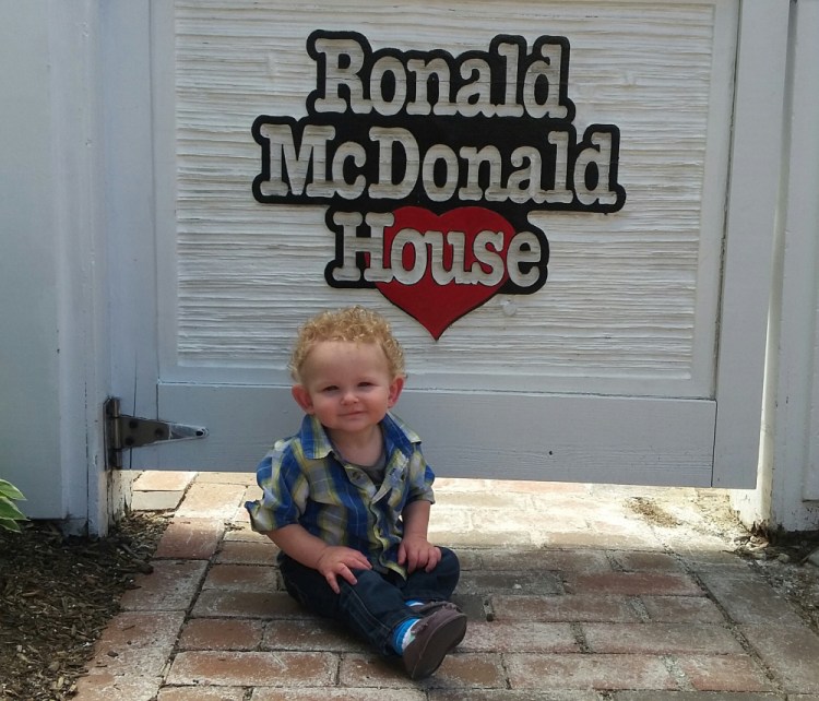Vincent Day at the Ronald McDonald House in Portland on his first birthday. Vincent, now 2, is doing well, his mom says.