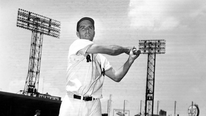 Outfielder Jimmy Piersall played seven of his 17 major league seasons with the Boston Red Sox.