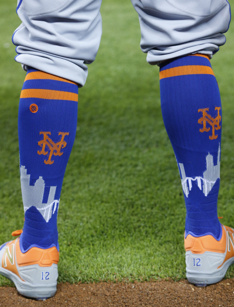 The Mets are among the teams adding flair to their uniforms with flashy socks.