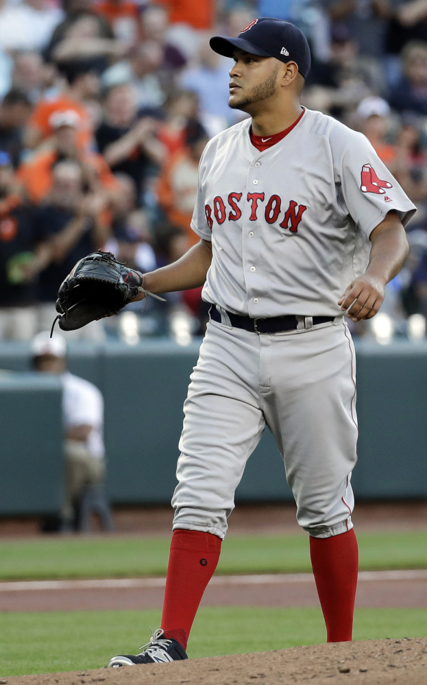 Red Sox pitcher Eduardo Rodriguez has been advised to rest his injured knee.