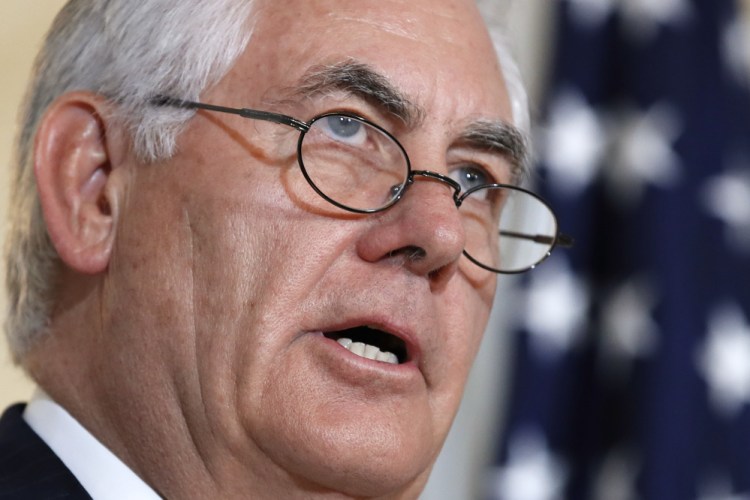 Secretary of State Rex Tillerson, speaking Friday at the State Department in Washington, called on Saudi Arabia, Egypt, the United Arab Emirates and Bahrain to immediately ease their blockade on Qatar.