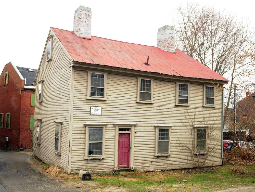 The Dummer House in Hallowell is expected to be moved and preserved to make way for more downtown parking.