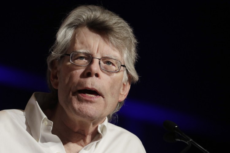 Associated Press/Mark Lennihan
Author Stephen King says he has been blocked by President Trump on Twitter. The author of "Firestarter" and "It" tweeted on Tuesday that Trump has blocked him on the social media website.