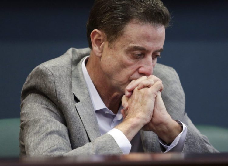 Rick Pitino, the Lousiville basketball coach, was adamant that he didn't know about the relationships between prostitutes and his recruits, but the NCAA admonished him for not being in control over his program.