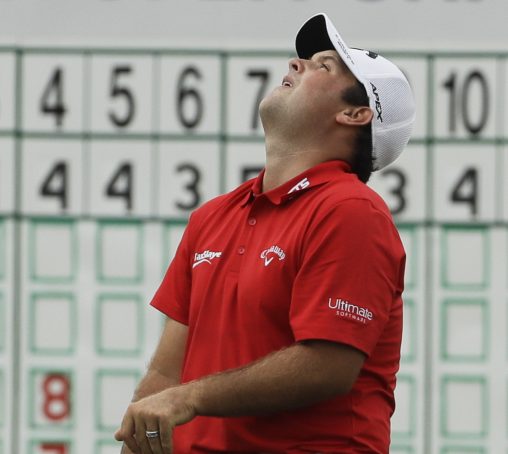 Patrick Reed reacts after missing a birdie putt on the 18th hole during the third round of the U.S. Open Saturday in Erin, Wisconsin.