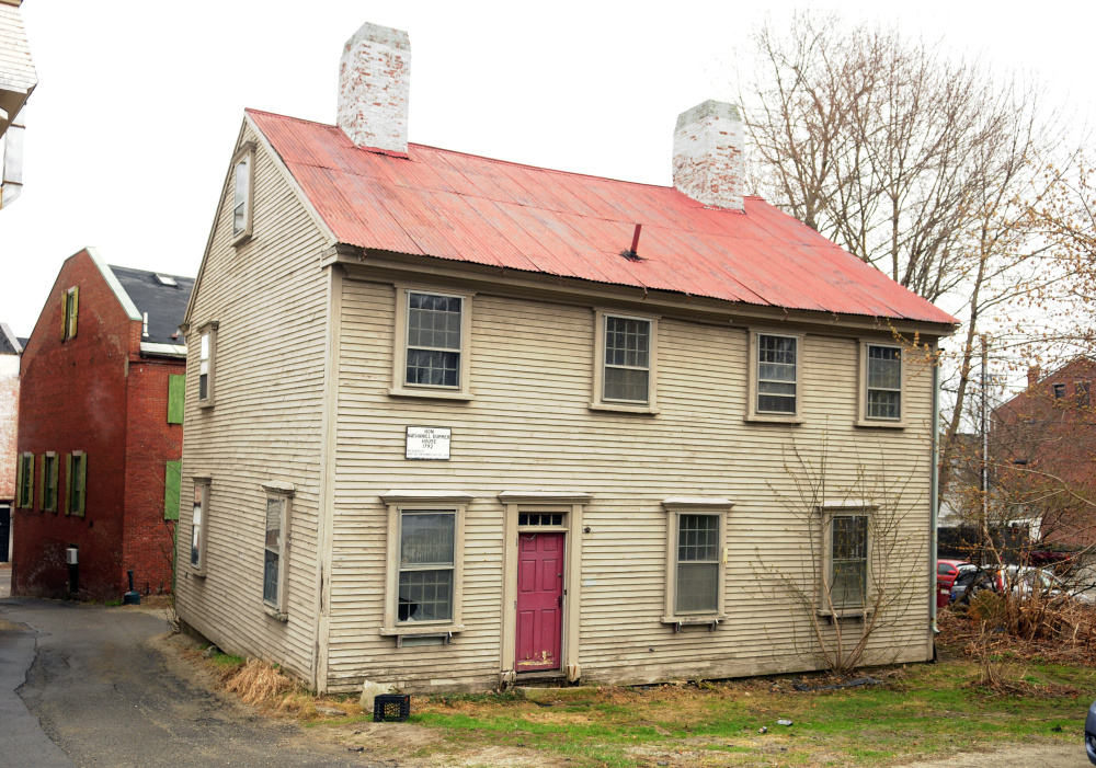 Hallowell's Dummer House, a historic structure that will be relocated to the corner of Central and Second streets, ideally before a Water Street reconstruction project in April 2018.
