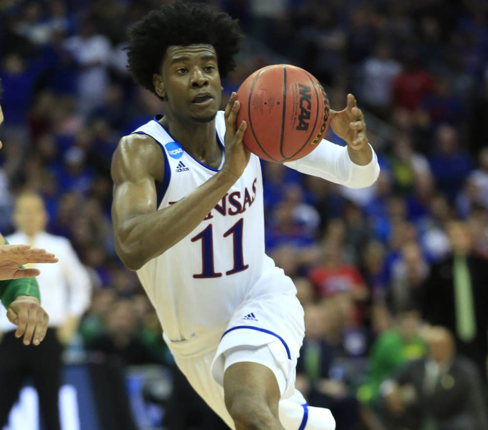 Josh Jackson, a 6-foot-8 forward from Kansas, has been projected by many experts as the third-best prospect in the NBA draft.