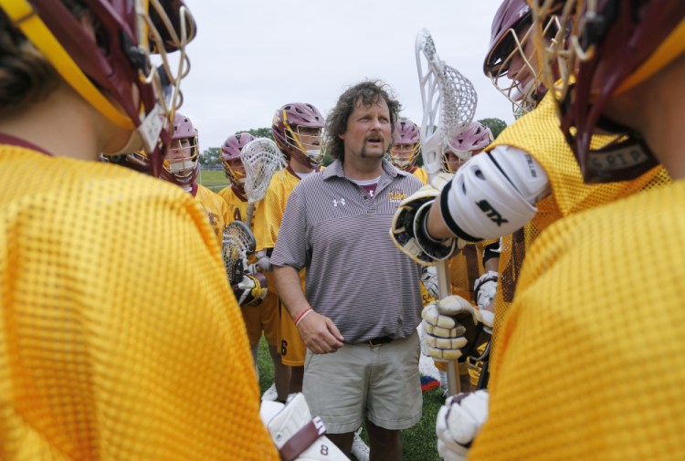 Ben Raymond, whose Cape Elizabeth team won its fourth Class B boys' lacrosse championship in five years with a victory Saturday over Yarmouth, heads a group of coaches who are proposing a three-tier schedule based on a program's strength, rather than by enrollment or league affiliation.