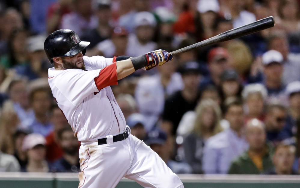 Dustin Pedroia hits an RBI single in the seventh inning to give the Red Sox an insurance run in what turned out to be a 4-1 win.