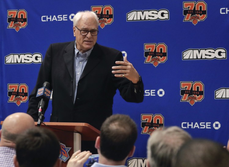 Phil Jackson and the New York Knicks parted ways Wednesday after the coaching great's abysmal tenure as team president. General Manager Steve Mills will run the team's day-to-day business in the short term.