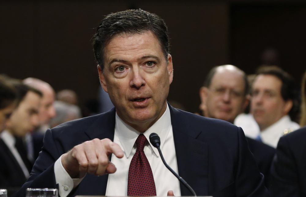 Former FBI Director James Comey testifying earlier this month. Senate Intelligence Committee leaders have been assured they'll be able to review his memos.Reuters/Jonathan Ernst