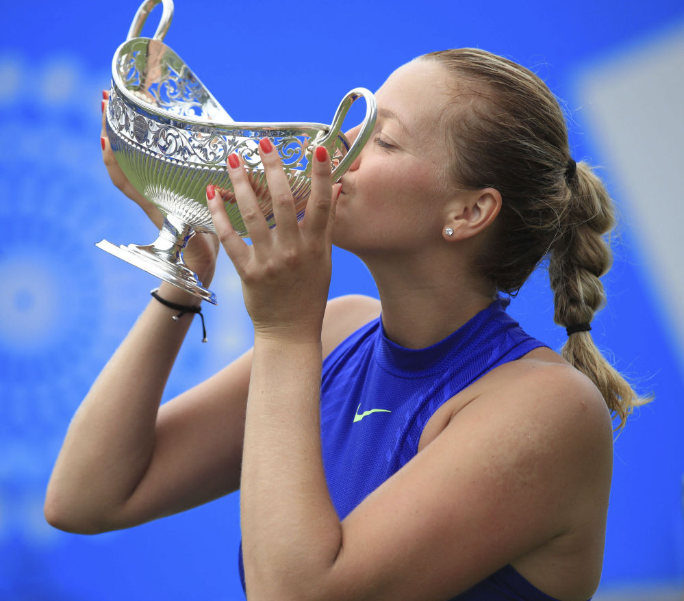 Petra Kvitova entered the French Open at the last minute, then lost in the second round.But she's much more prepared for Wimbledon after winning a grass-court tournament last week in Birmingham, England.