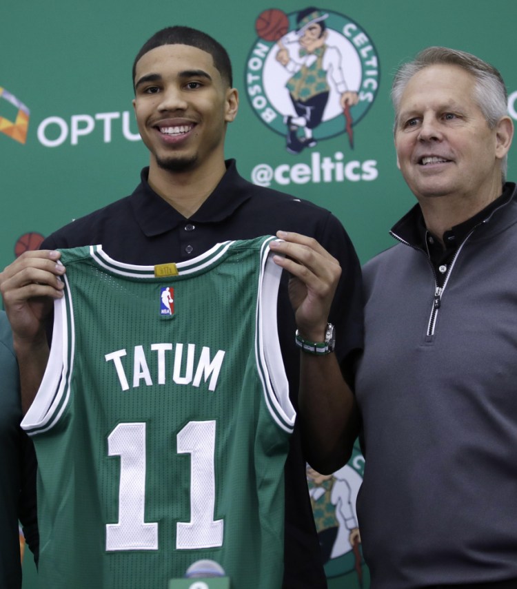 Jayson Tatum, the No. 3 overall pick in this year's draft, will see his first action in a Boston Celtics uniform Monday in a summer league game against the Philadelphia 76ers.