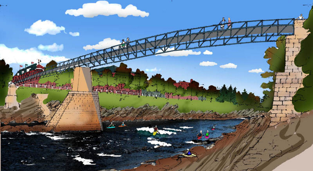 Downtown Skowhegan's Run of River park is progressing gradually, including development of a digital model of the project that officials believe will give the town an economic boost .