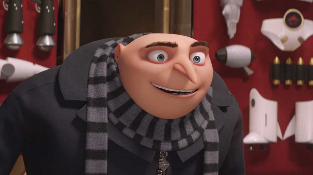 The character Gru, voiced by Steve Carell, appears in "Despicable Me 3," which took in $75.4 million in its debut weekend, enough to send the Minions into a happy dance.