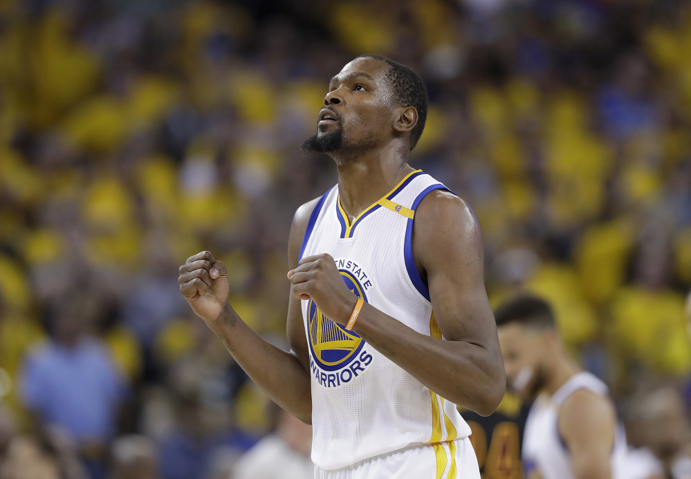 Kevin Durant helped the Golden State Warriors win the NBA title in his first season, then opted out of his contract. He is not going anywhere, however, agreeing to a new two-year deal worth $53 million. He declined a $27.7 million option for 2017-18.