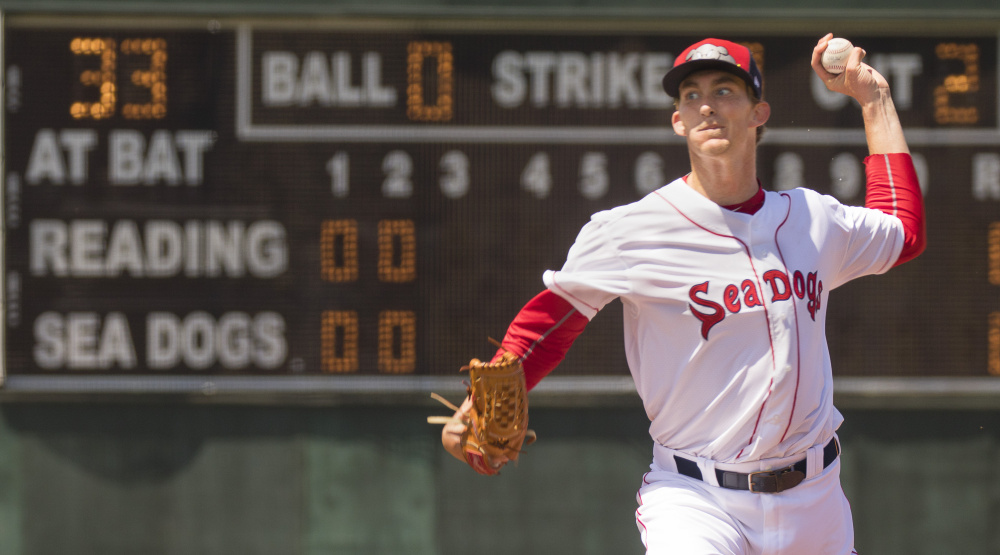 Henry Owens, in his second start since being sent to Portland to work on a new pitching motion, threw five scoreless innings with two hits, five walks, five strikeouts and a hit batsman in a 3-2 win Sunday over the Reading Fightin Phils.