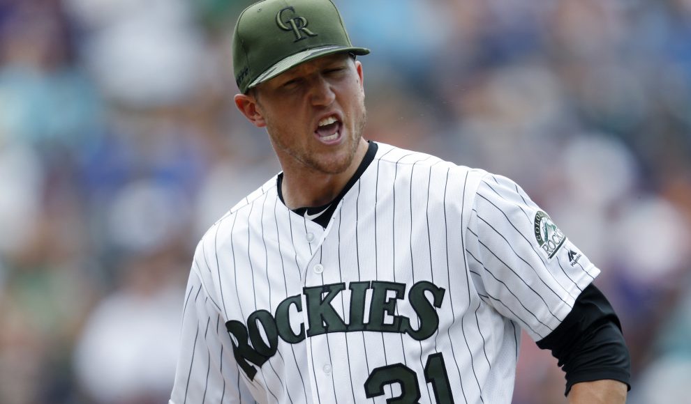 Colorado starting pitcher Kyle Freeland took a no-hitter into the ninth inning before allowing a single to Melky Cabrera with one out Sunday in Denver.