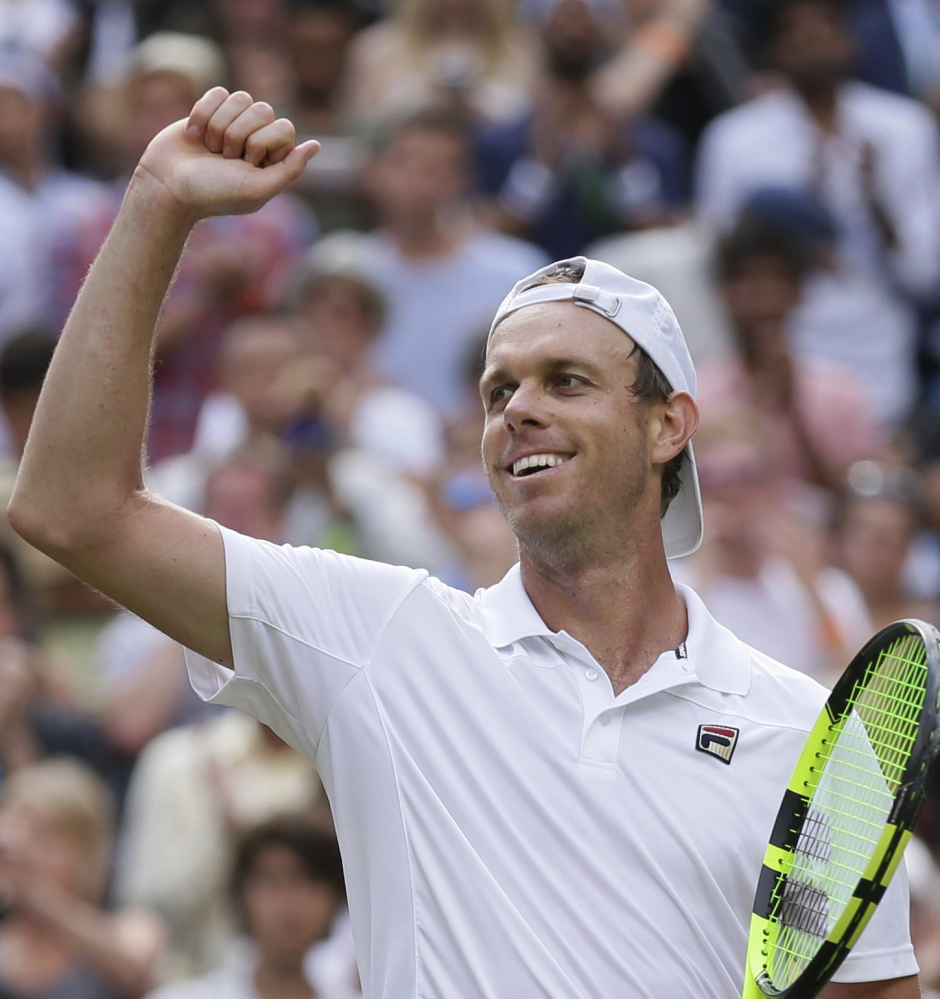 Sam Querrey was able to take advantage of Andy Murray's ailing left hip Wednesday to come away with a five-set victory and reach the Wimbledon semifinals.