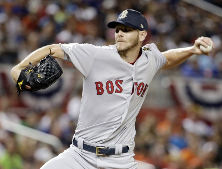 Chris Sale struck out two in two scoreless innings as the starting pitcher in Tuesday night's All-Star Game in Miami, Sale's first All-Star appearance as a member of the Red Sox.
