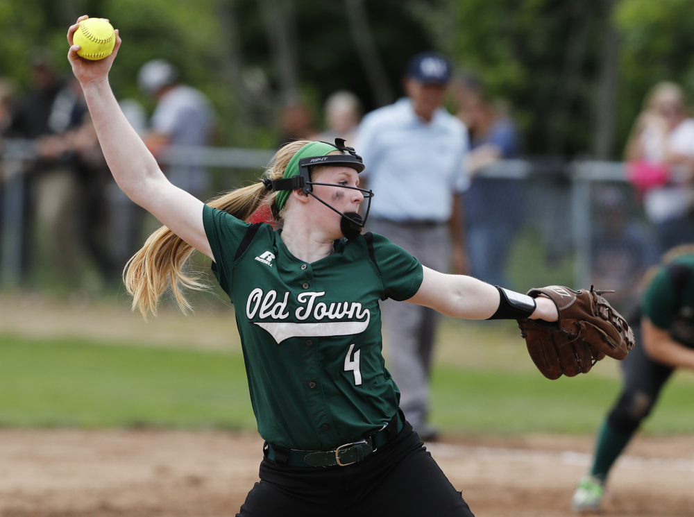 McKenna Smith capped a stellar junior season by pitching a three-hit shutout with 19 strikeouts in the Class B state championship game, leading Old Town to a 2-0 win over Fryeburg Academy.