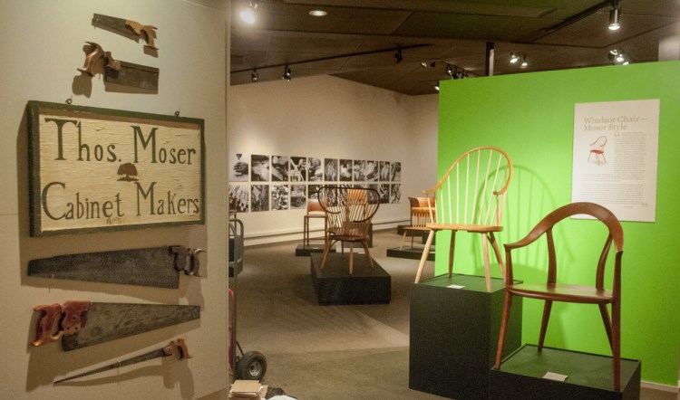 "Thos. Moser: Legacy in Wood," which debuted at Maine College of Art in 2015, opens Saturday for a run at the Maine State Museum in Augusta. Moser left an academic post decades ago, saying he wanted to work with his hands.