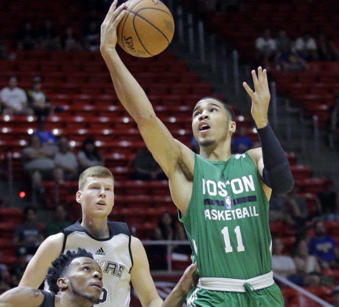 Jayson Tatum, the No. 3 overall pick in this year's draft, averaged 18.2 points and 8.8 rebounds in six summer league games.