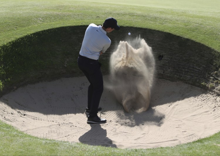 Rory McIlroy, shown playing out of a bunker on the sixth hole during a Tuesday practice round at Royal Birkdale, has seen his game go seriously off course since 2015 when he was inarguably the world's best golfer. A rib fracture early this year added to his problems.