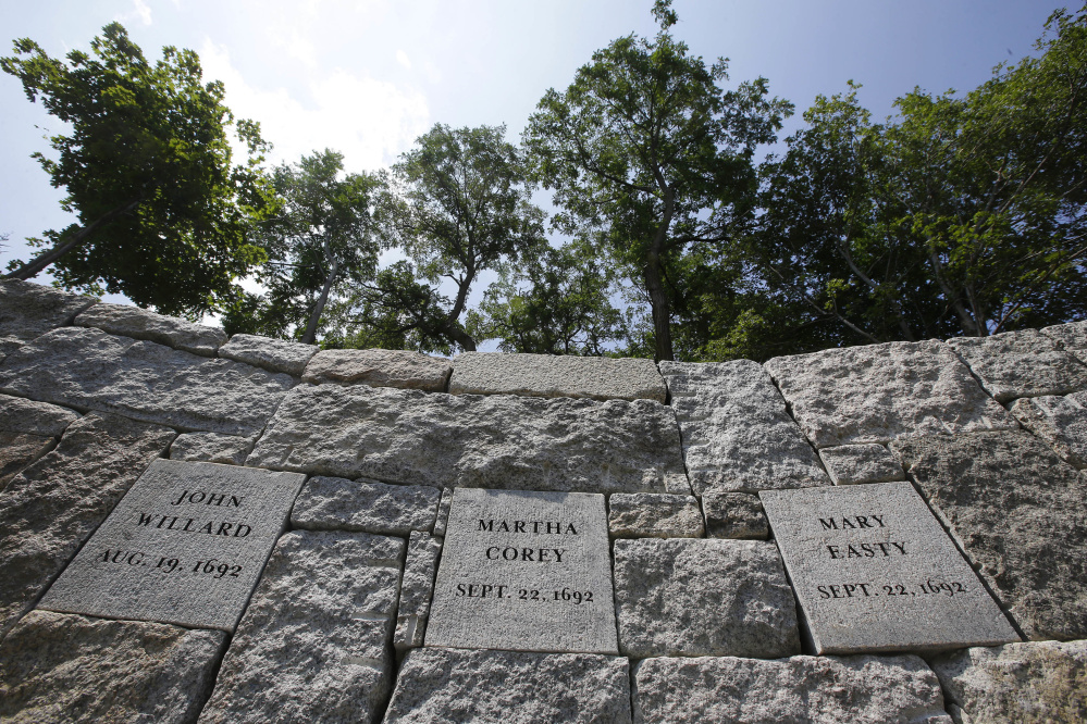 Five women who were hanged as witches on July 19, 1692 during the Salem witch trials were remembered in a ceremony at the site of their deaths Wednesday. It was the first of three mass executions at the site, known as Proctor's Ledge.