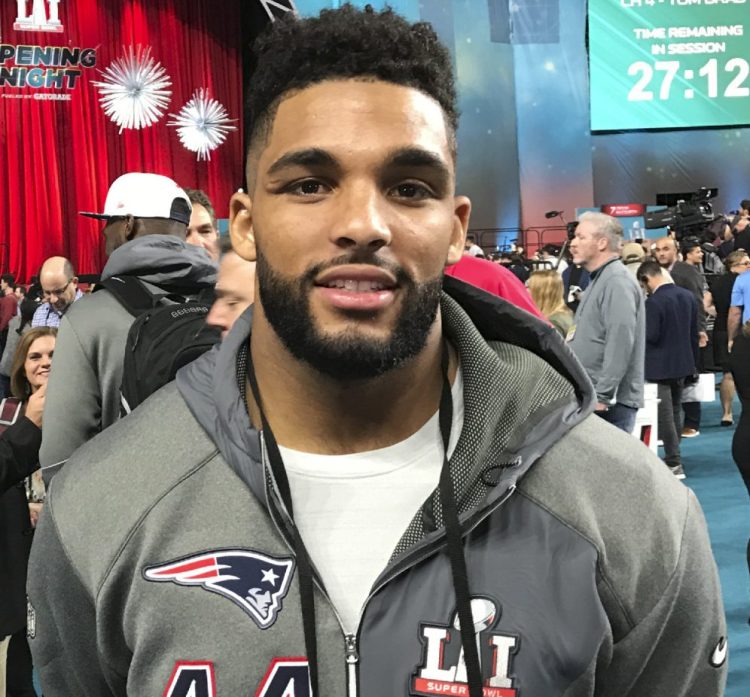 Trevor Bates of Westbrook and UMaine was a member of the practice squad when the Patriots won the Super Bowl in February. This season, he's hoping to do more with New England. 