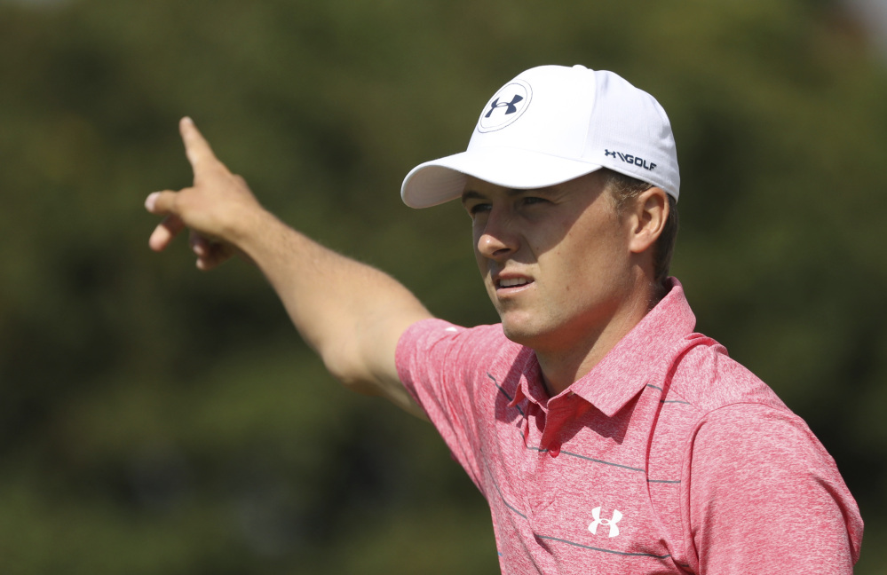 Jordan Spieth of the United States will take a three-shot lead into the final round of the British Open on Sunday.