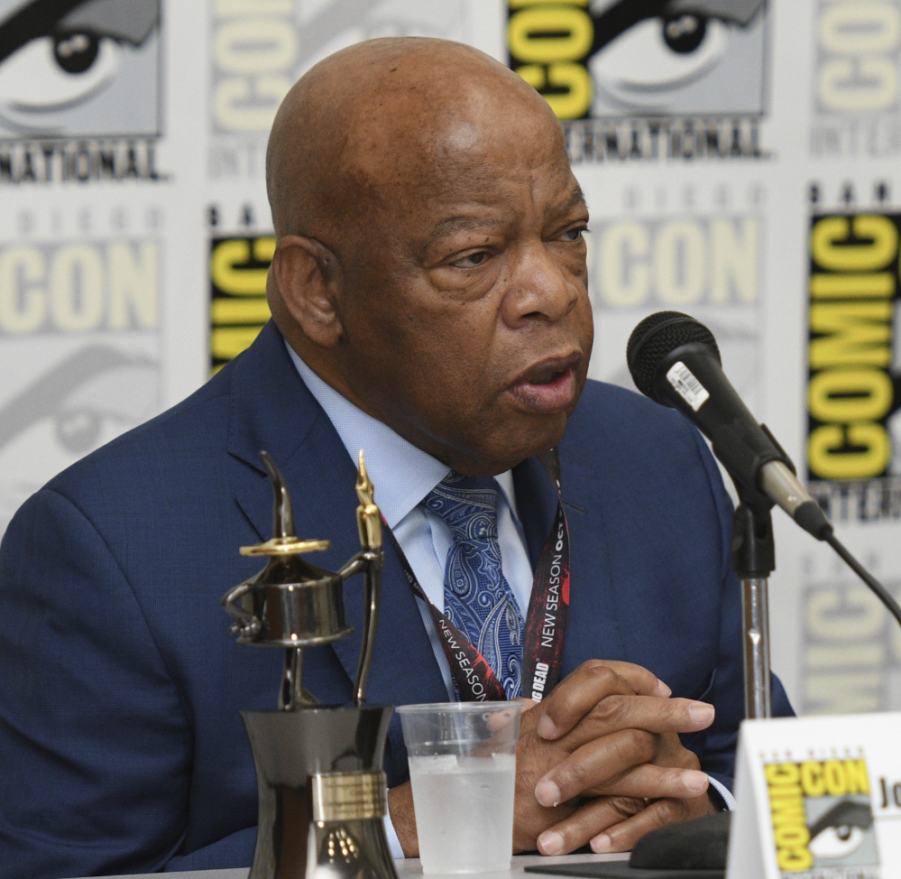 Rep. John Lewis, D-Ga., participates in a panel for "March" at Comic-Con in San Diego on Saturday.