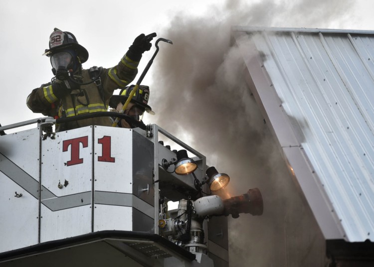 Firefighters' increased risk of cancer has been linked to the toxic chemicals that burning household items release at fire scenes.