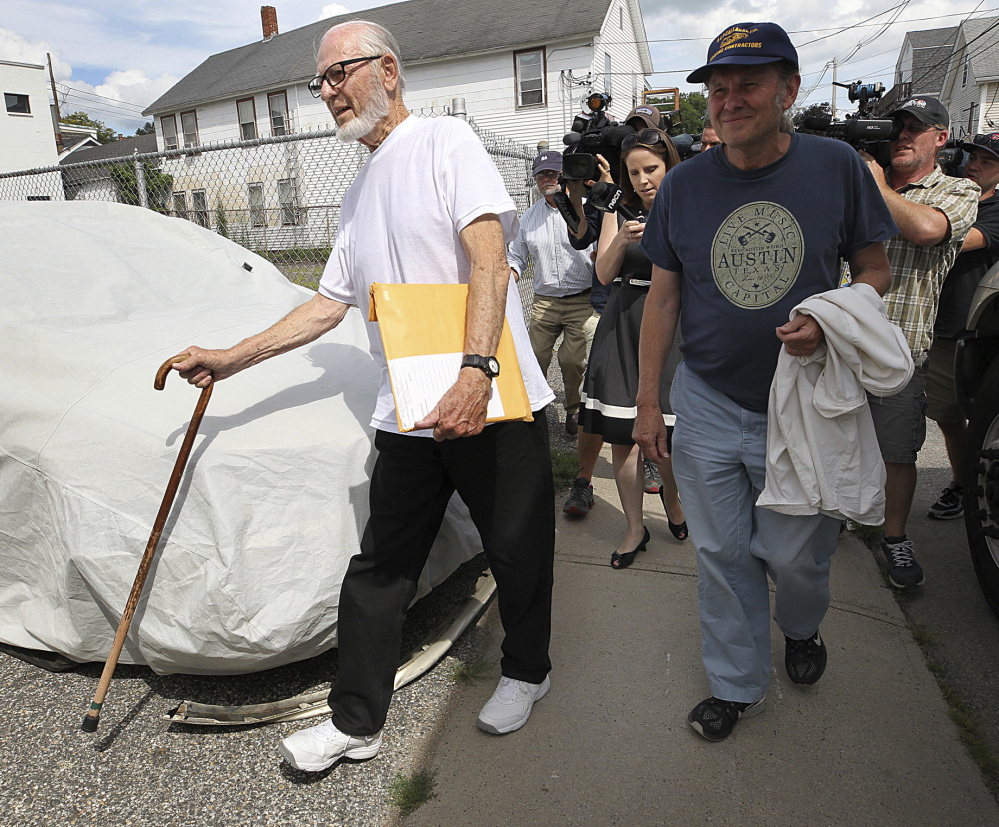 Former Catholic priest Paul Shanley, 86, arrives his new home in Ware, Mass. A central figure in Boston's clergy sex abuse scandal, Shanley was released from prison Friday.