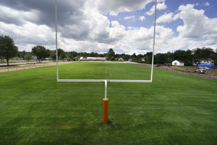 Right now it's a large patch of grass. But by the time football season begins, the new-look Waterhouse Field will have temporary bleachers – yes, permanent ones have been ordered – new lights and a scoreboard with video replay capability. All that while retaining a feeling of intimacy.