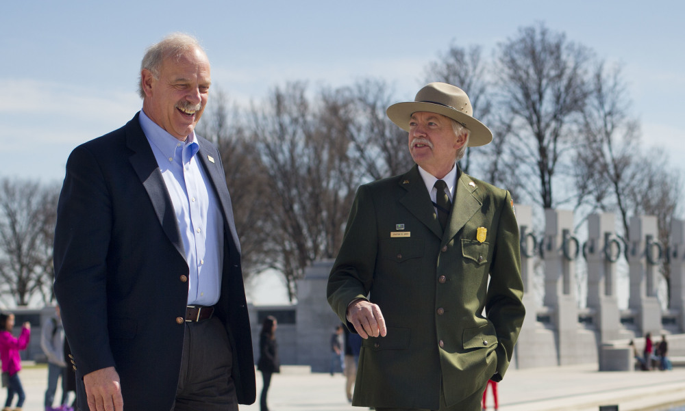 Yellowstone National Park Superintendent Dan Wenk, left, shown with National Park Service Director Jonathan Jarvis, says the allegations are being taken seriously.